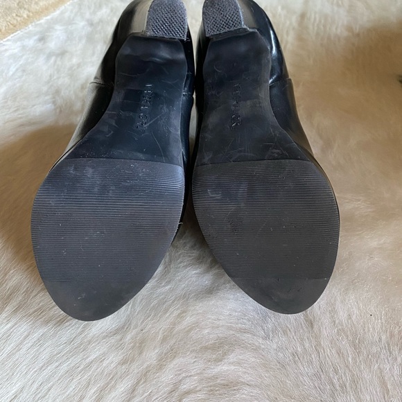 Stylish black high heel booties. Side zip, size 5 1/2. Worn 1 time. - Picture 5 of 5